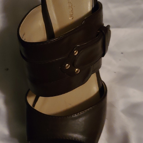 Liz Claiborne Wedge Sandles Brown leather size 6 - Picture 10 of 16